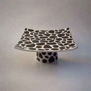 Laurie Gates Giraffe Small Ceramic Cake Stand Safari Collection